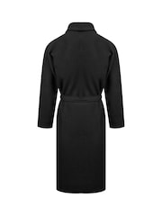 Lyle & Scott Black 100% Cotton Premium Waffle Bathrobe - Image 2 of 4