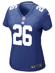 Nike Blue NFL New York Giants Home Game Jersey - Saquon Barkley Womens - Image 2 of 3