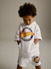 White Hot Wheels Jersey Hoodie and Shorts Set (3mths-8yrs) - Image 1 of 9