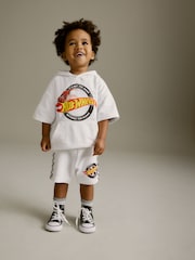 White Hot Wheels Jersey Hoodie and Shorts Set (3mths-8yrs) - Image 2 of 9
