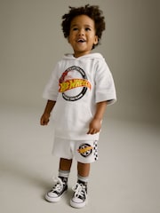White Hot Wheels Jersey Hoodie and Shorts Set (3mths-8yrs) - Image 3 of 9