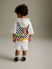 White Hot Wheels Jersey Hoodie and Shorts Set (3mths-8yrs) - Image 4 of 9