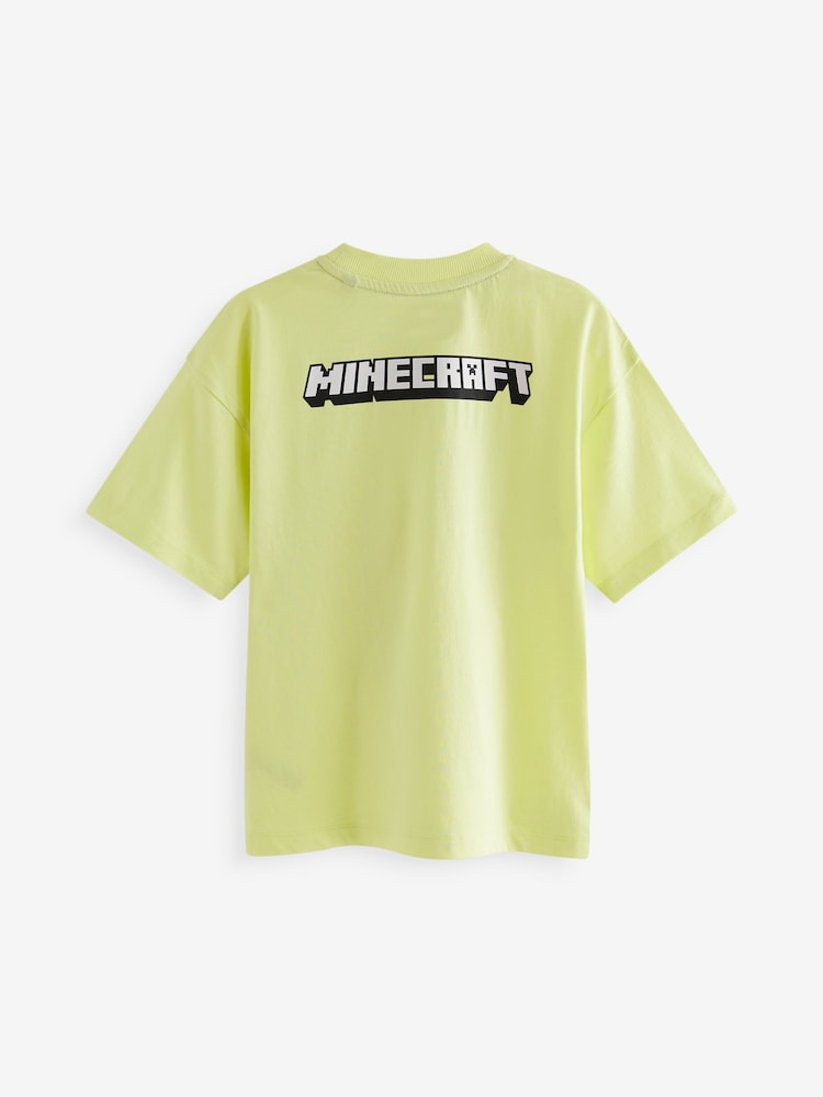 Lime Green 100% Cotton Licensed Minecraft T-Shirt (3-16yrs) - Image 2 of 3