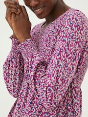 FatFace Pink Sara Animal Texture Top - Image 4 of 5