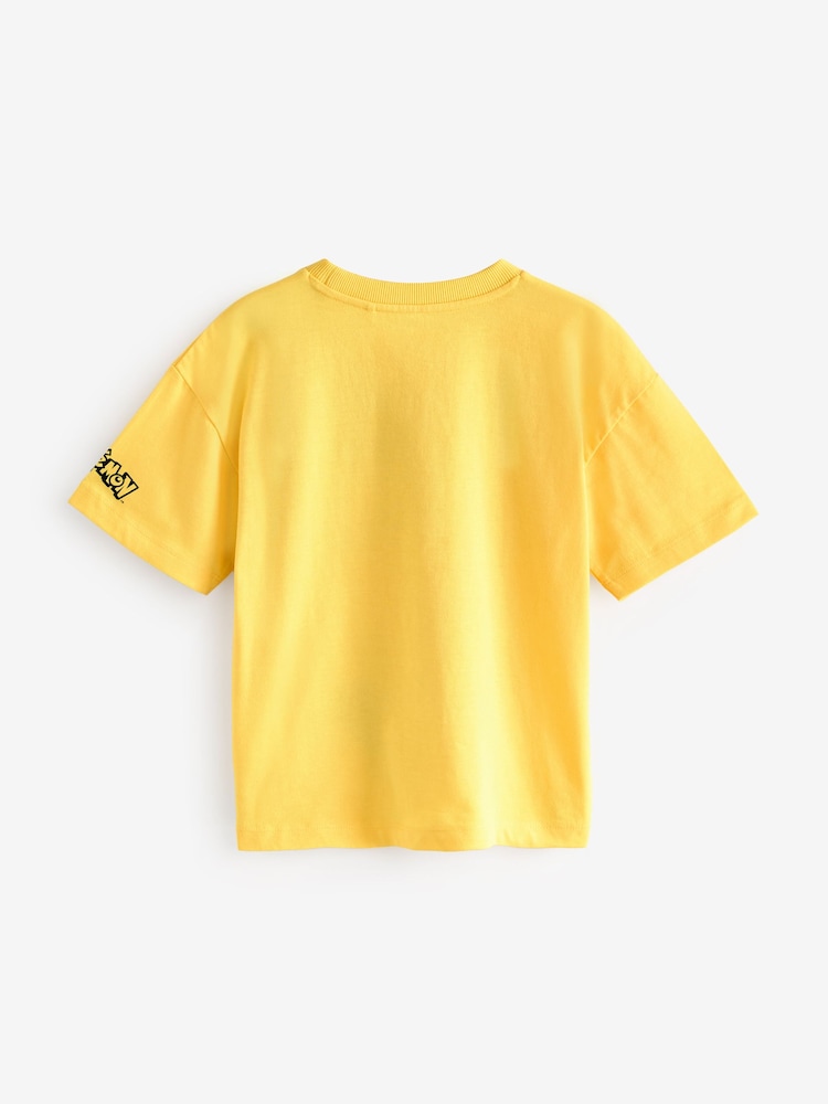 Yellow Pikachu 100% Cotton Pokémon License Short Sleeve T-Shirt (4-16yrs) - Image 2 of 3