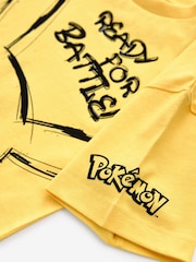 Yellow Pikachu 100% Cotton Pokémon License Short Sleeve T-Shirt (4-16yrs) - Image 3 of 3