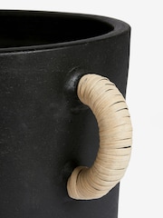 French Connection Black Large Terracotta Plant Pot - Image 2 of 4