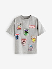 Grey Marl Marvel Avengers License Short Sleeve T-Shirt (3-16yrs) - Image 1 of 3