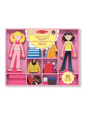 Melissa & Doug Abby & Emma Magnetic Wooden Dress-Up Dolls - Image 1 of 4