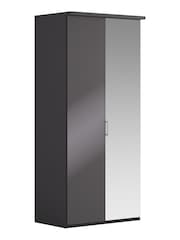 Wiemann Peyton Graphite Glass and Mirror Semi Fitted Double Wardrobe - Image 3 of 6