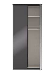 Wiemann Peyton Graphite Glass and Mirror Semi Fitted Double Wardrobe - Image 5 of 6