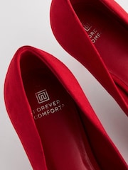 Red Regular/Wide Fit Forever Comfort® Jewel Trim Kitten Heels - Image 5 of 5