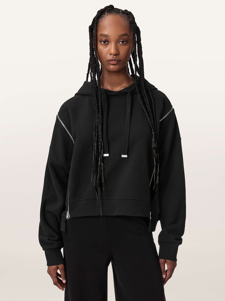 AllSaints Black Ciara Hoodie - Image 1 of 6