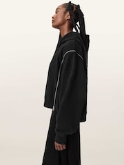 AllSaints Black Ciara Hoodie - Image 3 of 6