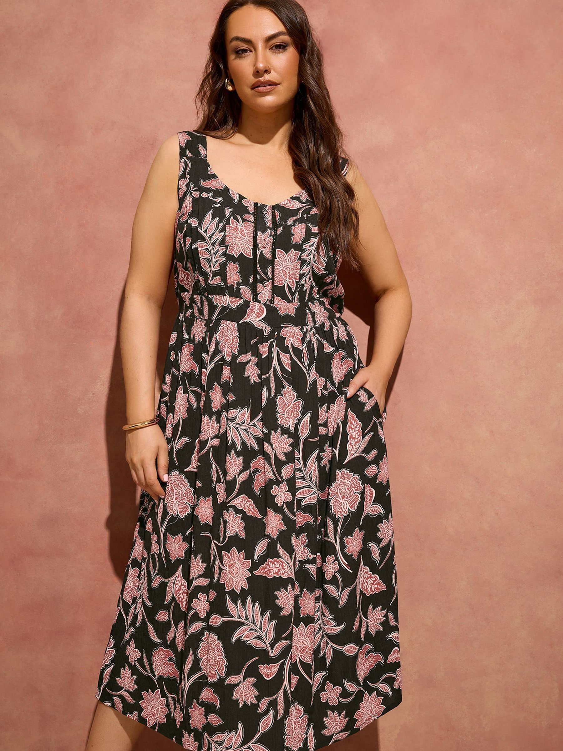 Evans Women's Brown Print Sundress - Image 1