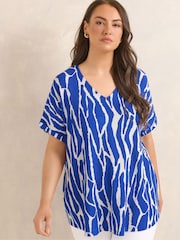 Evans Blue V-Neck Shell Top - Image 1 of 5
