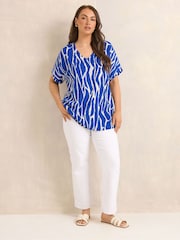 Evans Blue V-Neck Shell Top - Image 2 of 5