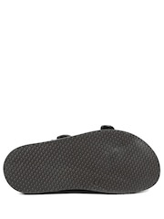 Jones Bootmaker Brown Gisela Leather Dual Buckle Sandals - Image 5 of 6