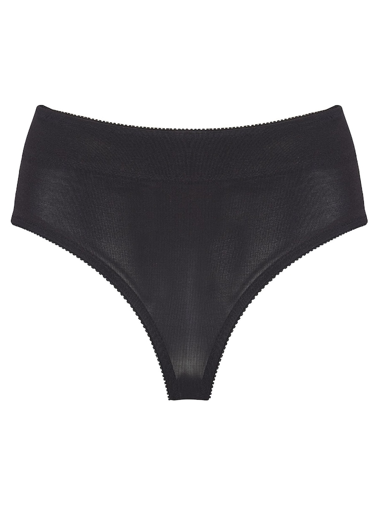 Pour Moi Black Hourglass Shapewear Firm Tummy Control Thong - Image 5 of 5