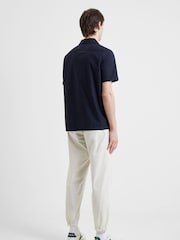 French Connection Blue Plain Revere Short Sleeve 100% Cotton Shirt - Image 2 of 3