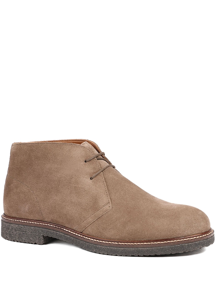 Jones Bootmaker Natural Dempsey Suede Leather Chukka Boots - Image 1 of 5