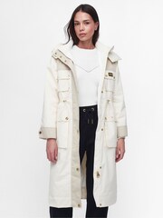Barbour® International Waterproof Cosmos Hooded Longline Jacket - Image 1 of 8