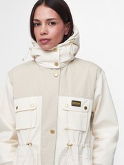 Barbour® International Waterproof Cosmos Hooded Longline Jacket - Image 4 of 8