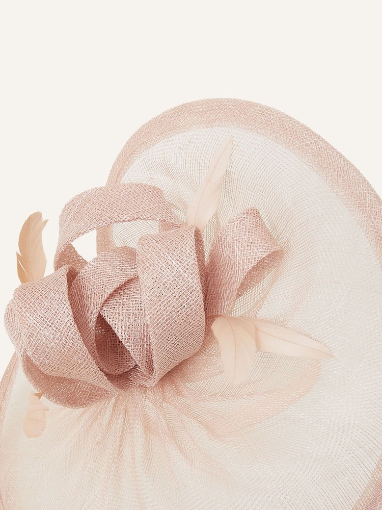 Accessorize Pink Penelope Sinamay Bow Band Fascinator - Image 2 of 3