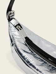 AllSaints Silver Luna Micro Metallic Bag - Image 4 of 7