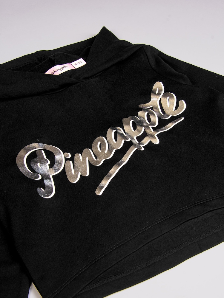 Mädchen Kurz geschnittenes Kapuzensweatshirt mit Logo - Bild 6 von 6