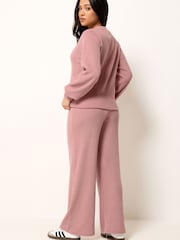 PixieGirl Petite Ribbed Cardigan & Wide Leg Trousers Set - Εικόνα 2 του 5