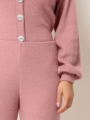 PixieGirl Petite Ribbed Cardigan & Wide Leg Trousers Set - Εικόνα 4 του 5