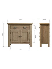 K Interiors Brown Embleton Solid Wood 1 Drawer 2 Door Sideboard - Image 4 of 4