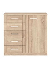 Wiemann Rustic Oak Torquay Chest of 5 Drawer Wide Drawers - Image 2 of 2