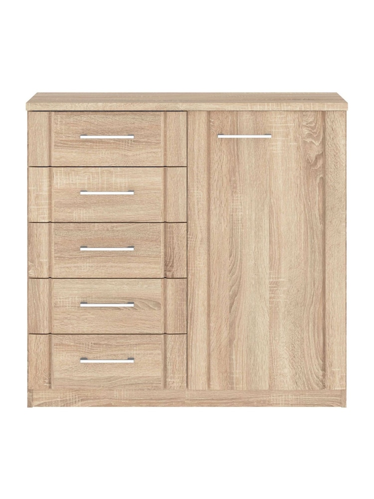 Wiemann Rustic Oak Torquay Chest of 5 Drawer Wide Drawers - Image 2 of 2