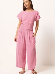 Conjunto PixieGirl Petite de Top e Calça Cropped em Musselina - Imagem 1 de 7