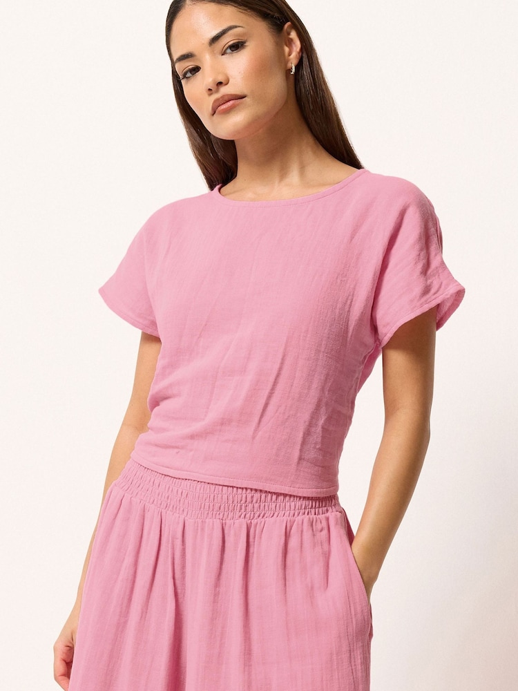 Conjunto PixieGirl Petite de Top e Calça Cropped em Musselina - Imagem 2 de 7