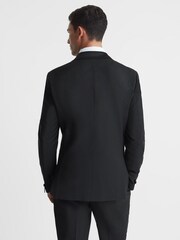 Reiss Black Poker Single Breasted Tuxedo Slim Fit Jacket - Image 5 of 6