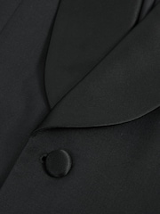 Reiss Black Poker Single Breasted Tuxedo Slim Fit Jacket - Image 6 of 6