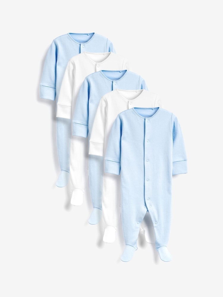 Bleu/Blanc - Combinaisons de nuit pour bébés (0-2ans) - Image 3 of 12