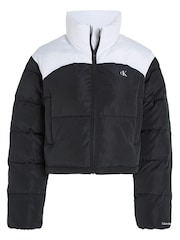 Calvin Klein Jeans Non Down Cropped Puffer Black Coat - Image 4 of 6