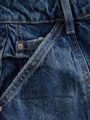 Dark Blue Adjustable Cinch Back Wide leg Hourglass 100% Cotton Jeans - Image 10 of 10