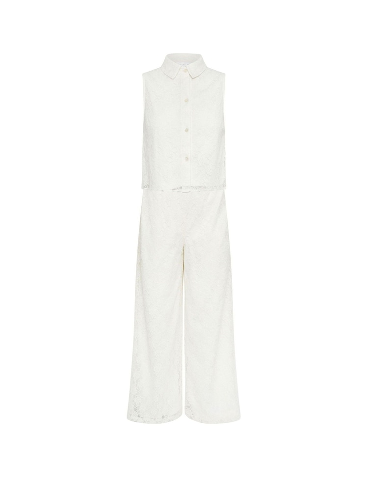 PixieGirl Petite Cream Lace Lined Shirt & Wide Leg Trousers Set - Image 7 of 7 PixieGirl Petite Cream Lace Lined Shirt & Wide Leg Trousers Set - Image 7 of 7