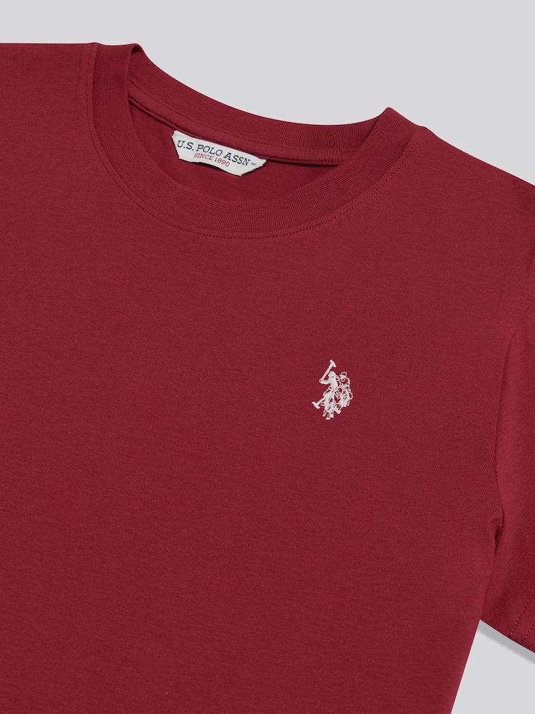 U.S. Polo Assn. Dark Red Crew Neck Double Horsemen T-Shirt - Image 6 of 6 U.S. Polo Assn. Dark Red Crew Neck Double Horsemen T-Shirt - Image 6 of 6