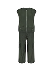 PixieGirl Petite Cargo Gilet & Wide Leg Trousers Set - Imagem 5 de 5