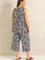 Conjunto de linho com estampa de folhas Evans - Imagem 2 de 6