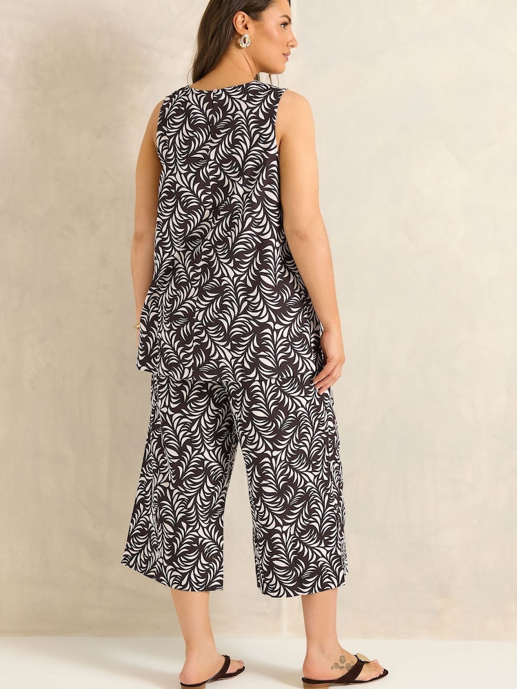 Conjunto de linho com estampa de folhas Evans - Imagem 2 de 6
