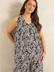 Conjunto de linho com estampa de folhas Evans - Imagem 3 de 6