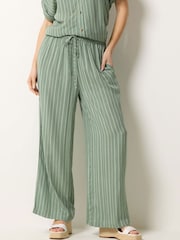 M&Co Green Dobby Striped Top and Trouser Set - Image 5 of 7
