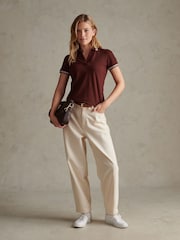 Καφετί - U.S. Polo Assn. Tipped Stretch Pique Polo Shirt - Εικόνα 3 από 8